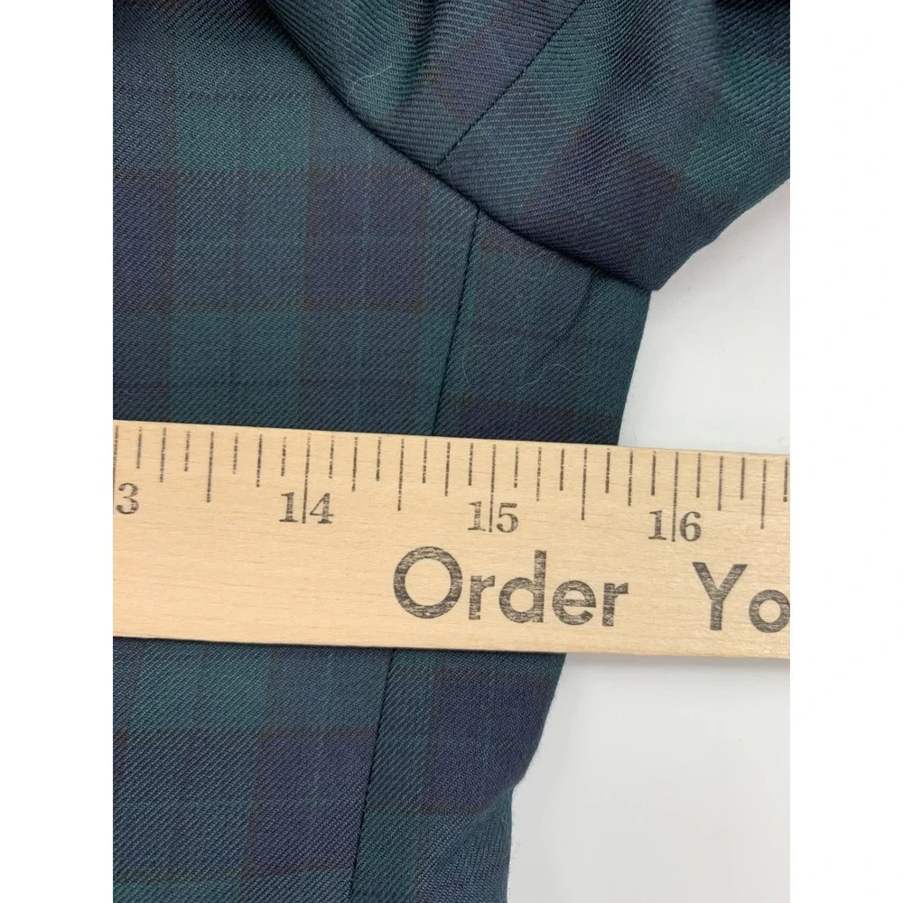 Ralph Lauren Blazer Jacket Boys 10R Green Blue Plaid Tuxedo Christmas NEW